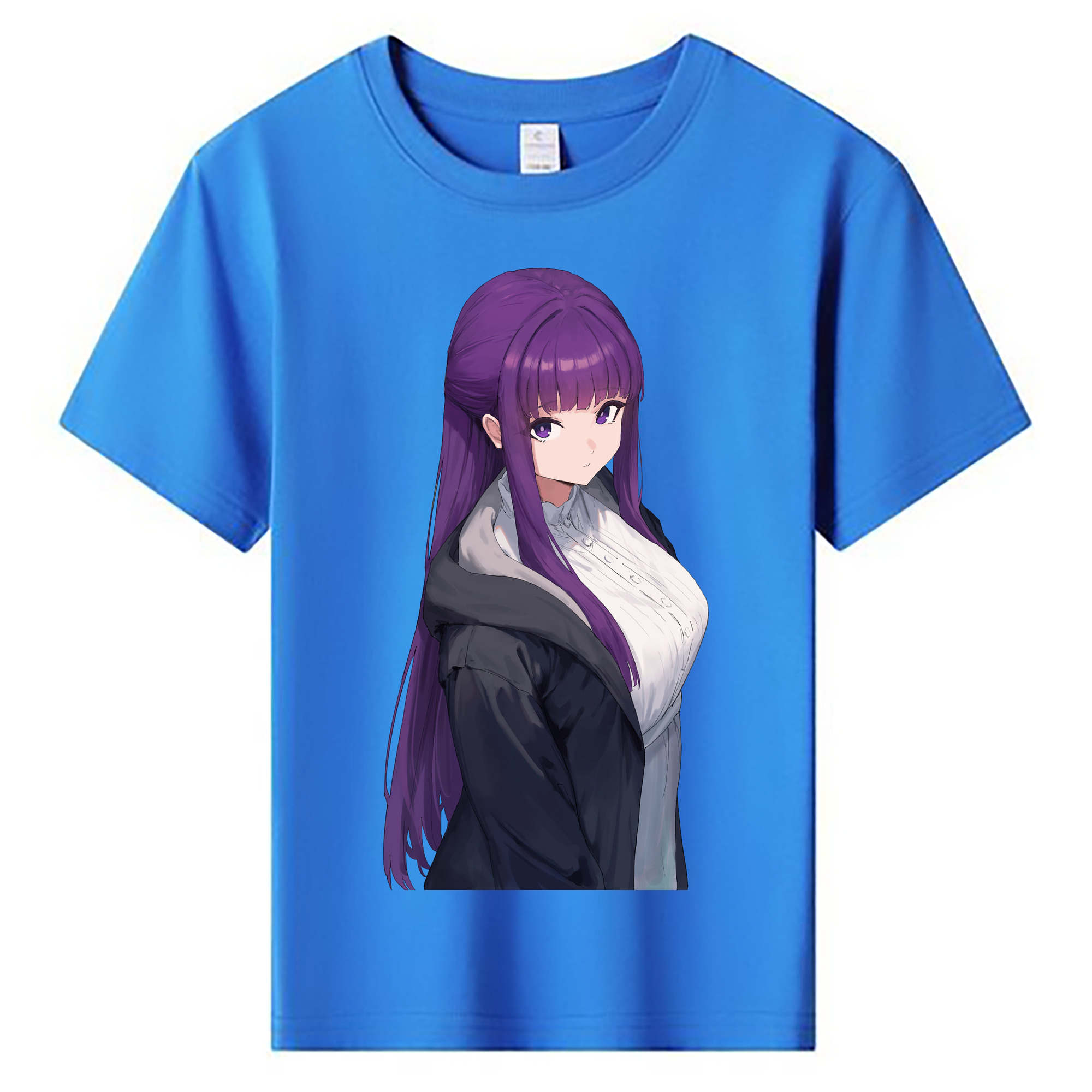 （画像用） 葬送のフリーレン Frieren 綿100％キッズTシャツ（フロントプリント）
